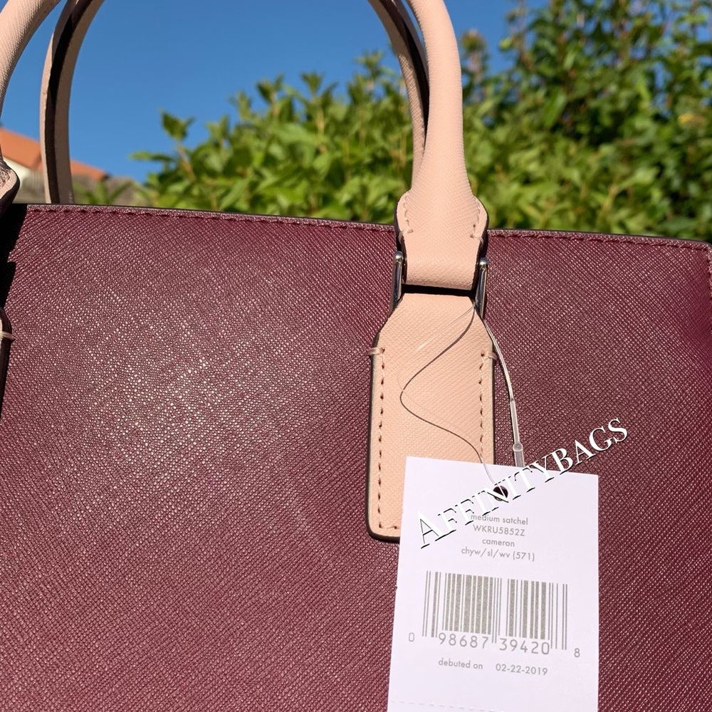 Cherrywood new Kate Spade Cameron medium satchel - Picture 8 of 8